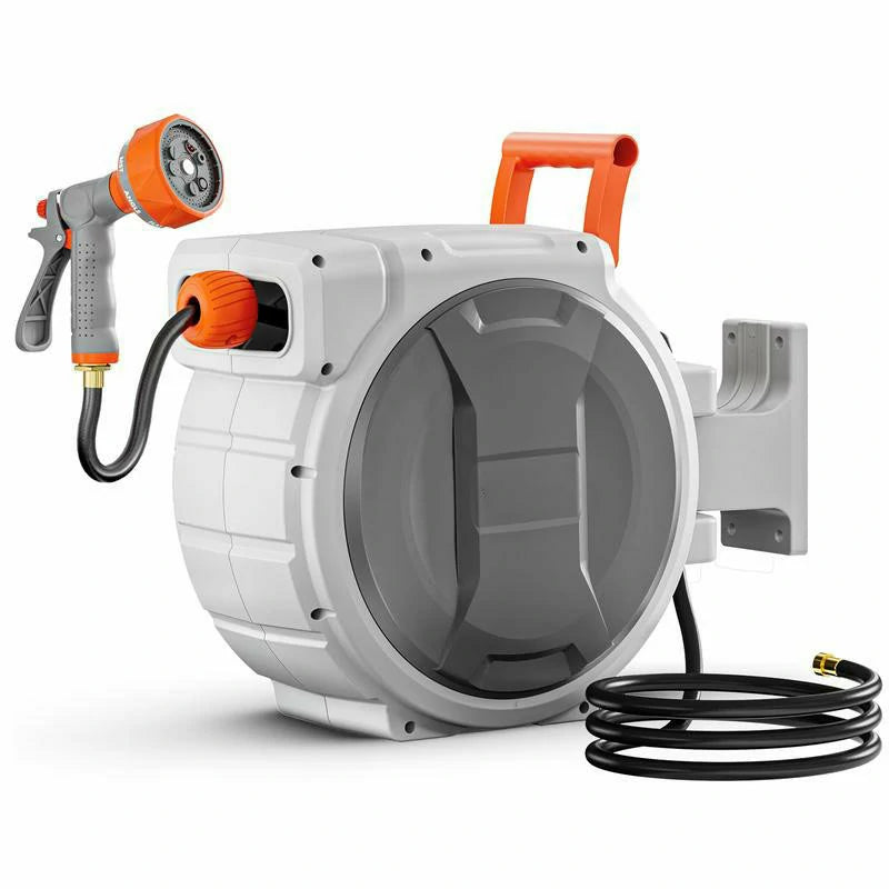 🌿 Retractable Garden Hose Reel — Tangle-Free, Effortless Watering System