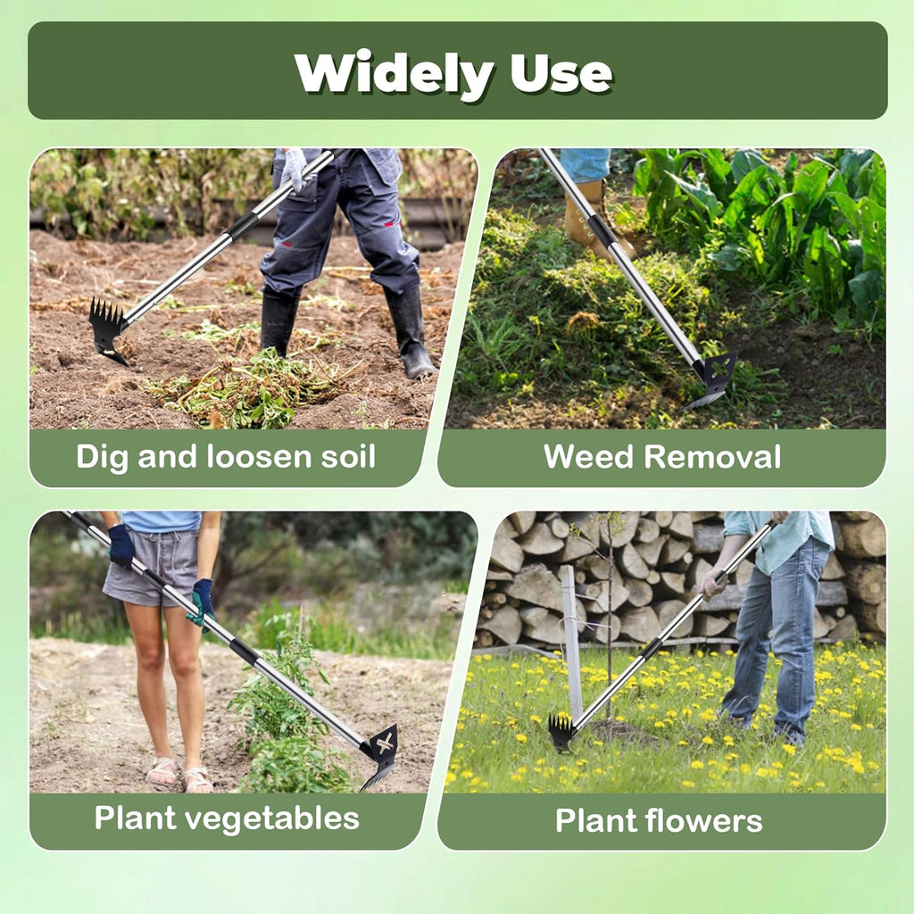 🌱 2-in-1 Long Handle Weed Puller — Effortless Yard Cleanup Tool