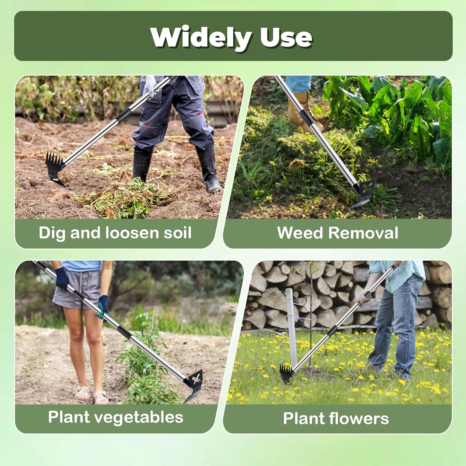🌱 2-in-1 Long Handle Weed Puller — Effortless Yard Cleanup Tool