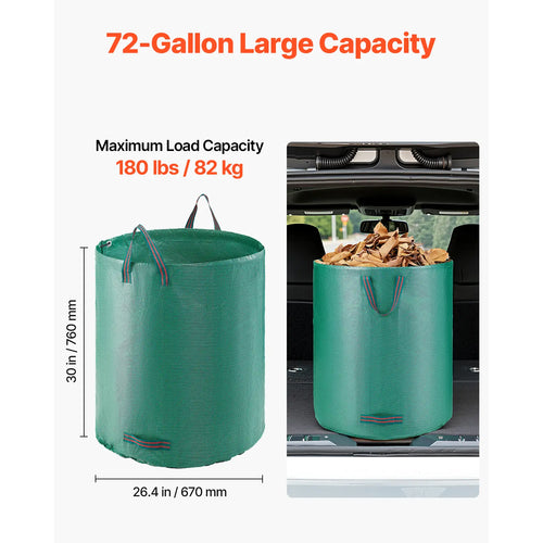 🌿 72-Gallon Heavy-Duty Garden Waste Bags (3-Pack)